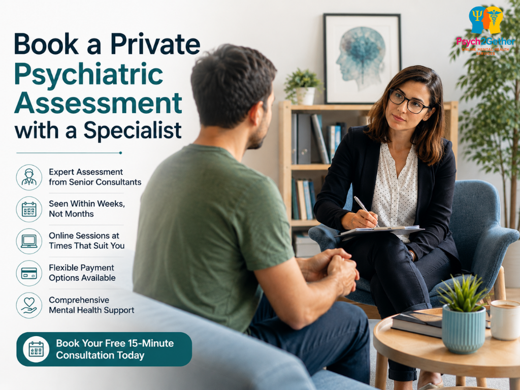 Book a Private Psychiatric Assessment - Psych2gether