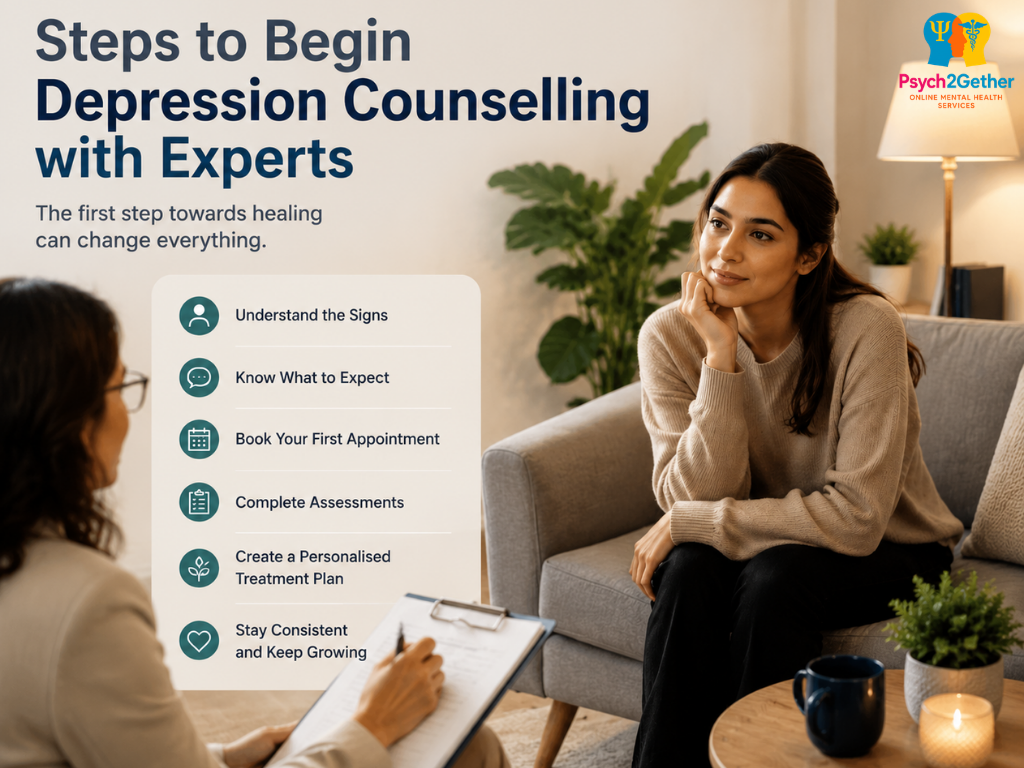 Steps to Begin Depression Counselling - Psych2gether